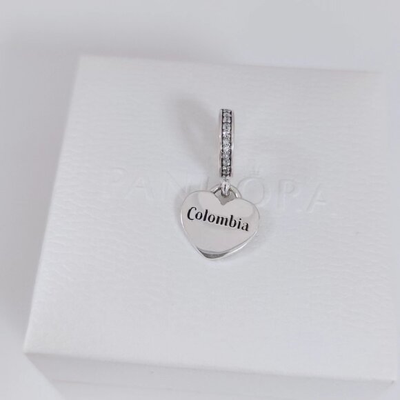 Pandora Colombia Flag Dangle Charm Exclusive Travel Pendant S925 Silver with box - Picture 6 of 6